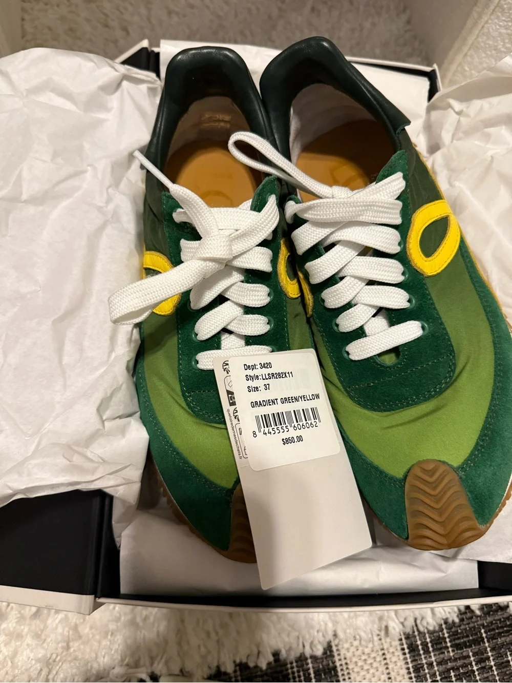 AUTHENTIC LOEWE FLOW SNEAKERS GRADIENT GREEN